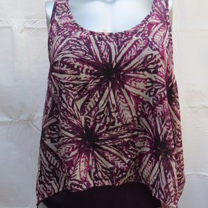 Mudd Mauve Layer Hi-Low Chiffon Cami Size L NWT